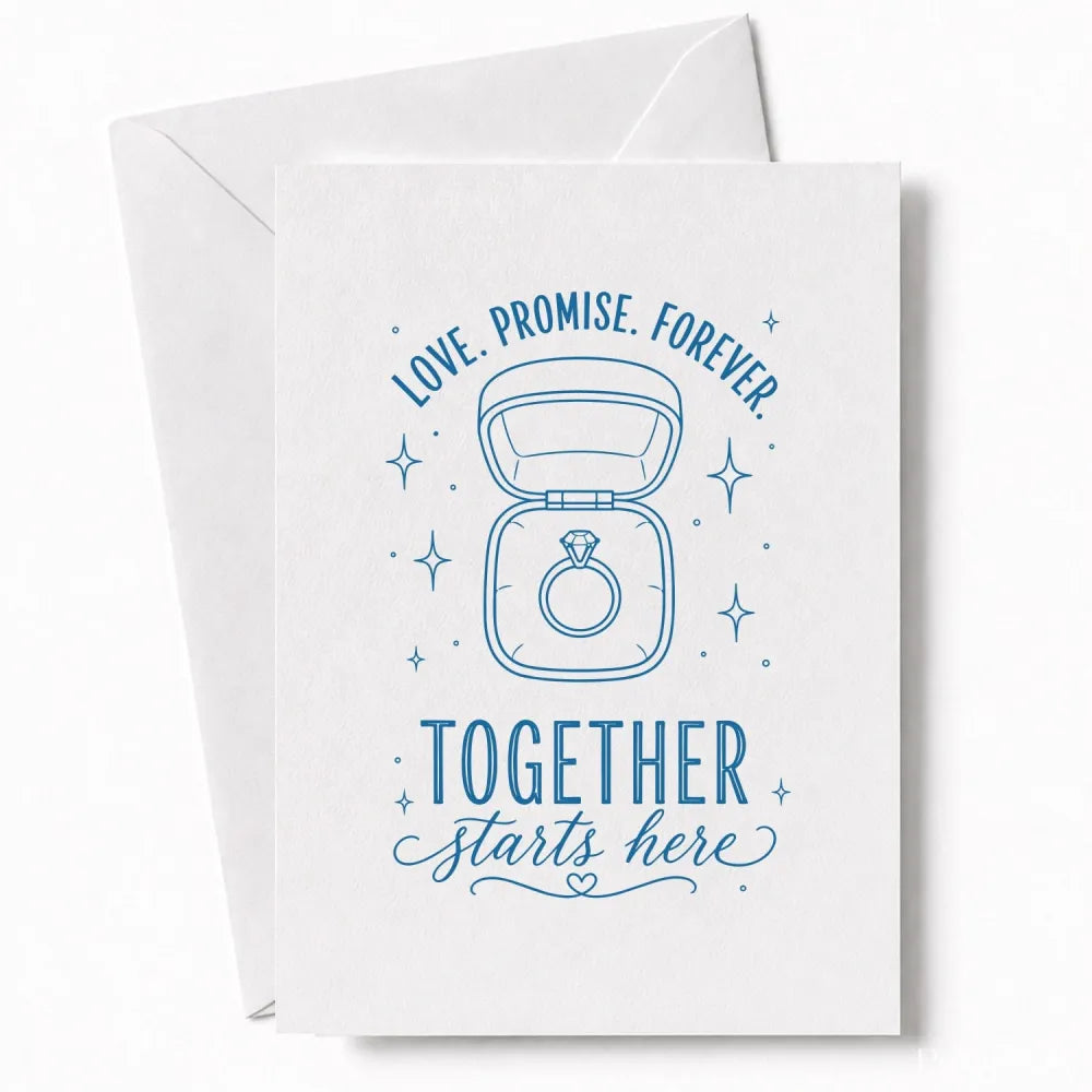Handmade - Greeting Card - Love Promise Forever Wedding Card – Ring Box | Ireland