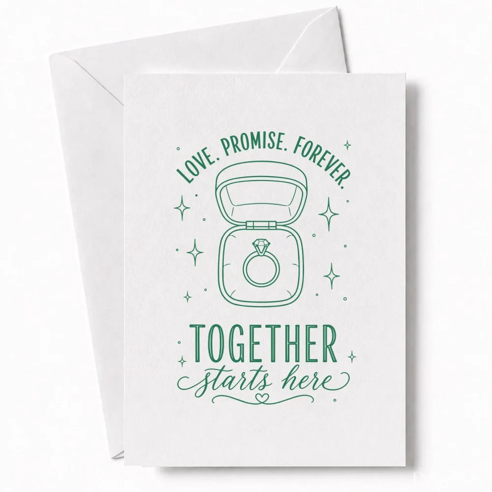 Handmade - Greeting Card - Love Promise Forever Wedding Card – Ring Box | Ireland
