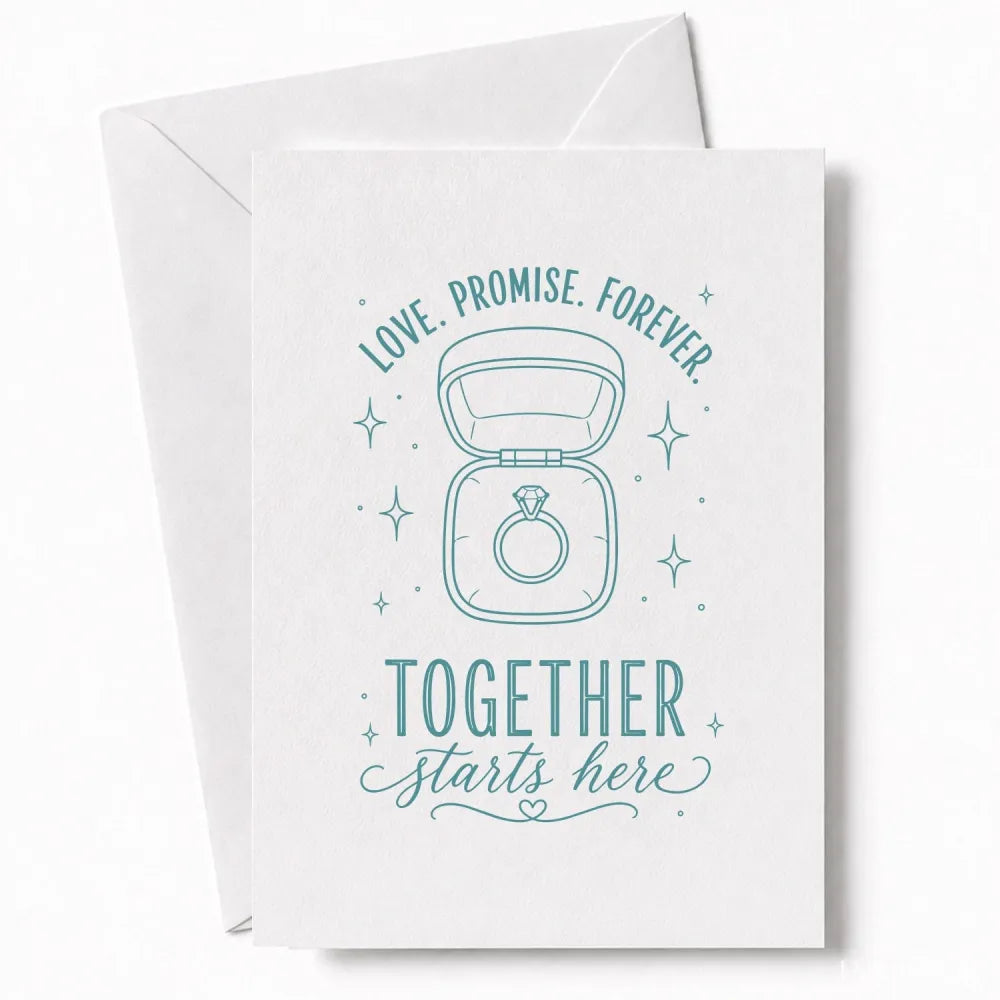 Handmade - Greeting Card - Love Promise Forever Wedding Card – Ring Box | Ireland