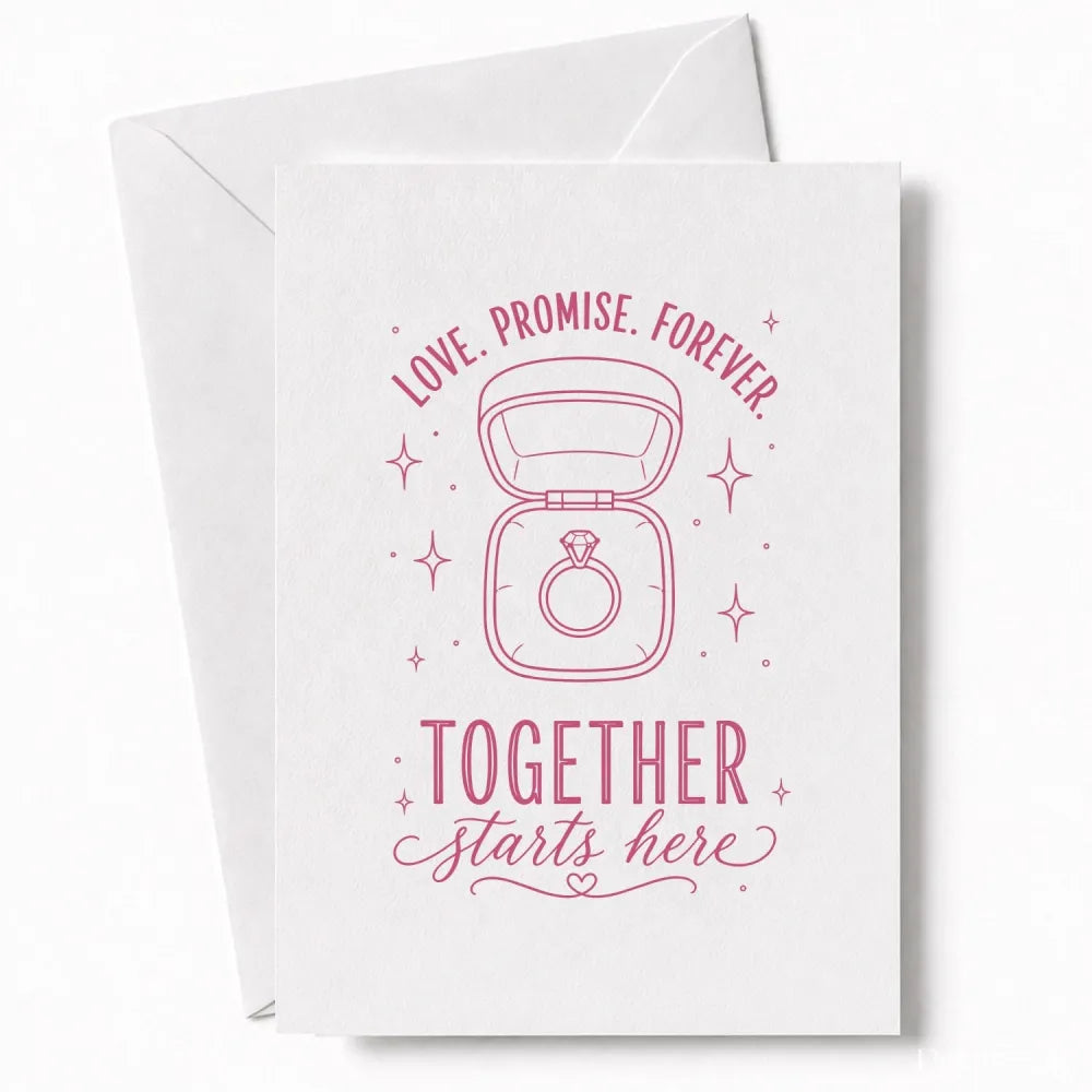 Handmade - Greeting Card - Love Promise Forever Wedding Card – Ring Box | Ireland