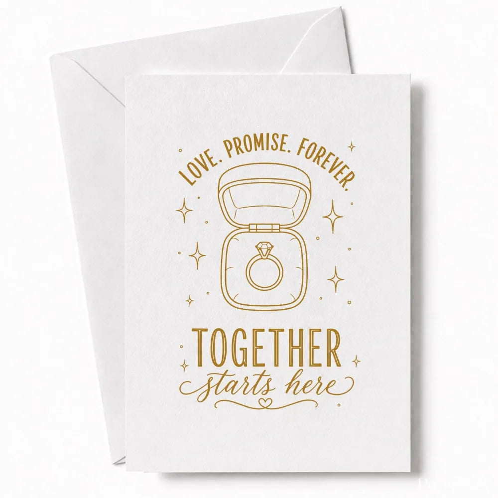 Handmade - Greeting Card - Love Promise Forever Wedding Card – Ring Box | Ireland