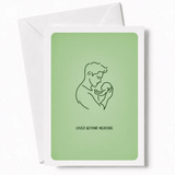 From the very first moment, there was a bond like no other. This exquisite line art illustration of a father gazing