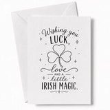 Handmade - Greeting Card - Irish Shamrock Wedding Card – Luck Love Irish Magic | Ireland