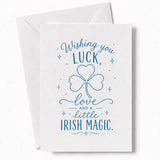 Handmade - Greeting Card - Irish Shamrock Wedding Card – Luck Love Irish Magic | Ireland