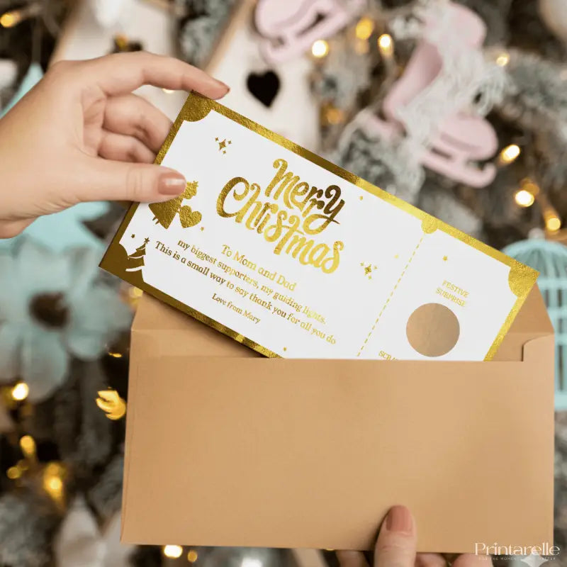 Christmas Foil Scratch-Off Ticket - Foil Ticket