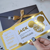 Christmas Surprise Foil Ticket | Personalised Disney Reveal - Foil Ticket