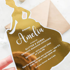 Personalized Princess Foil Card – Custom Royal Event Invitation