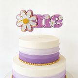 Handmade Cake Topper | Printarelle | Bold, bright, and bursting with daisy charm, the One first birthday cake topper