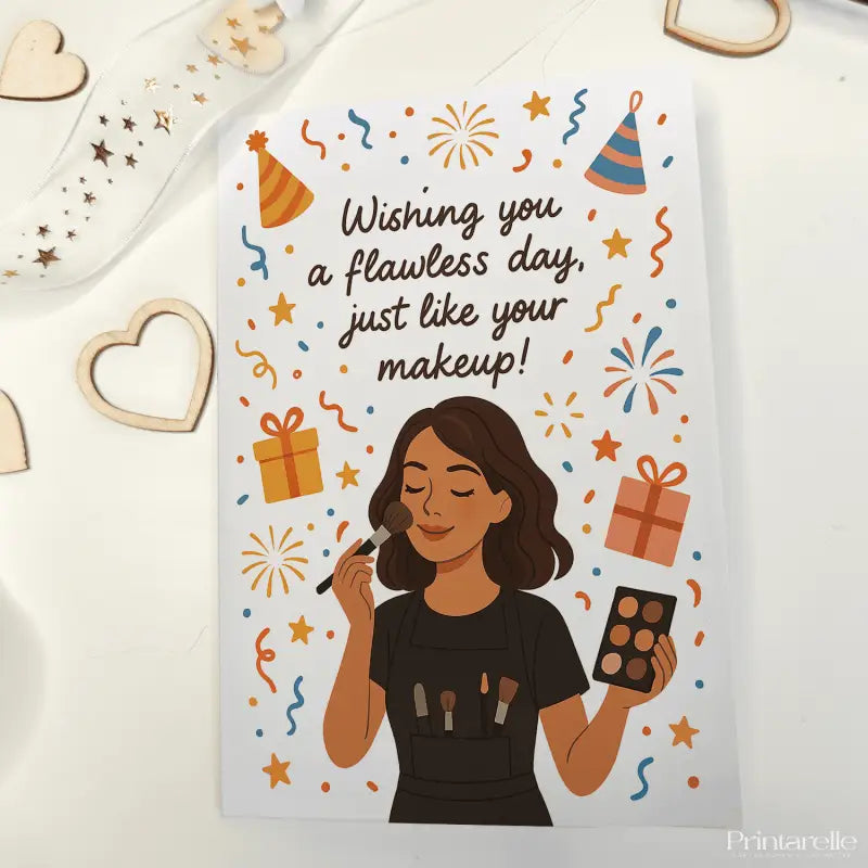 Makeup Artist Happy Birthday Card - Greeting Card