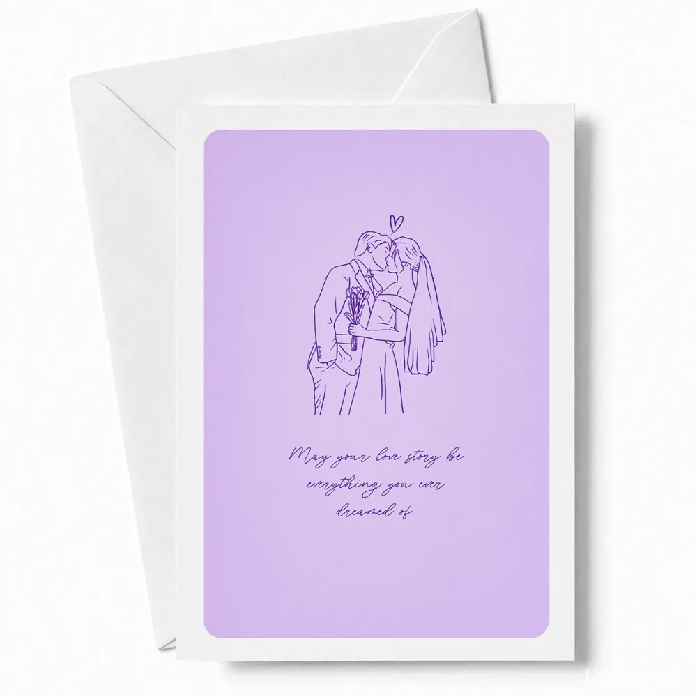 May Your Love Story | Romantic Wedding Day Card - love story, wedding card, wedding day, romantic wedding, romantic