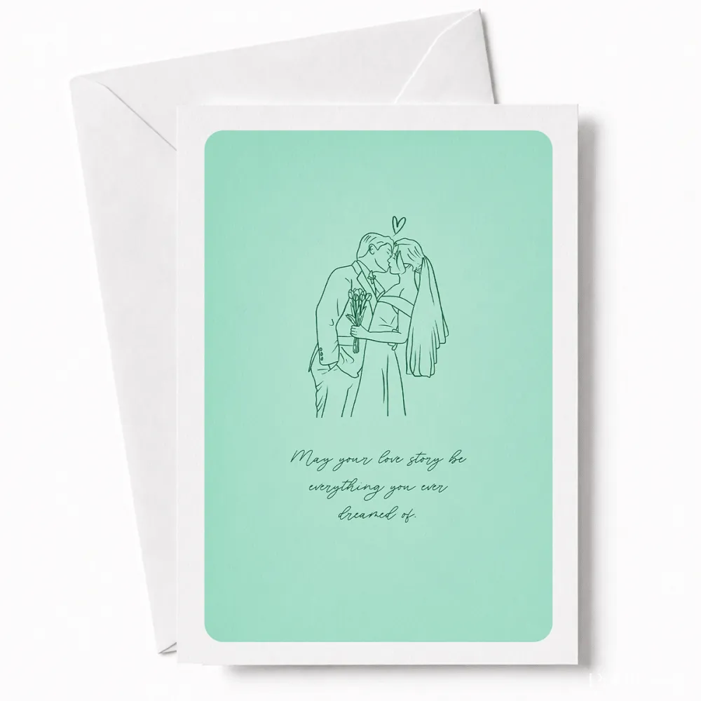 May Your Love Story | Romantic Wedding Day Card - love story, wedding card, wedding day, romantic wedding, romantic