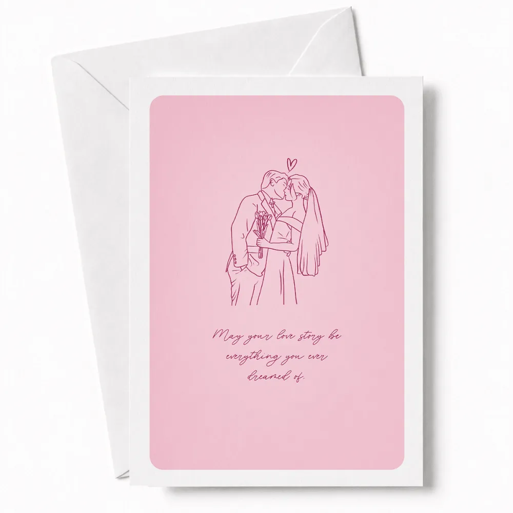 May Your Love Story | Romantic Wedding Day Card - love story, wedding card, wedding day, romantic wedding, romantic