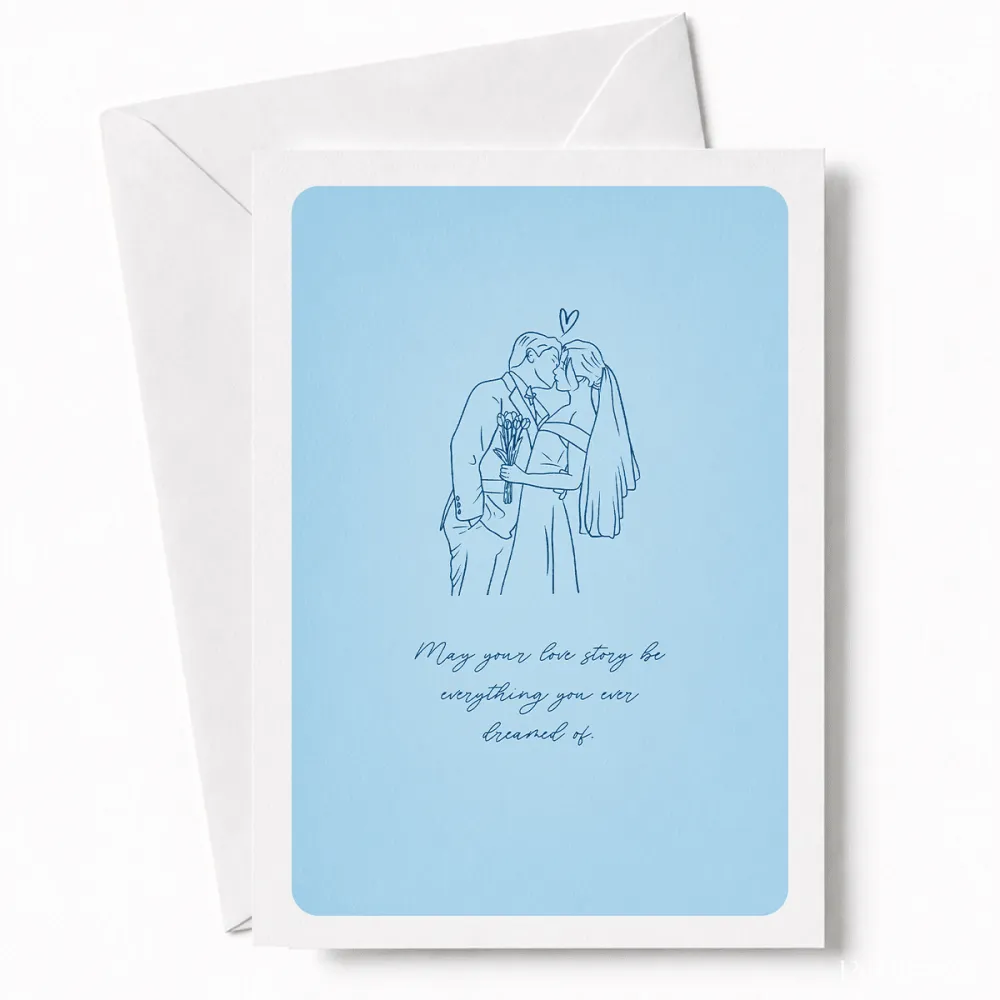 May Your Love Story | Romantic Wedding Day Card - love story, wedding card, wedding day, romantic wedding, romantic