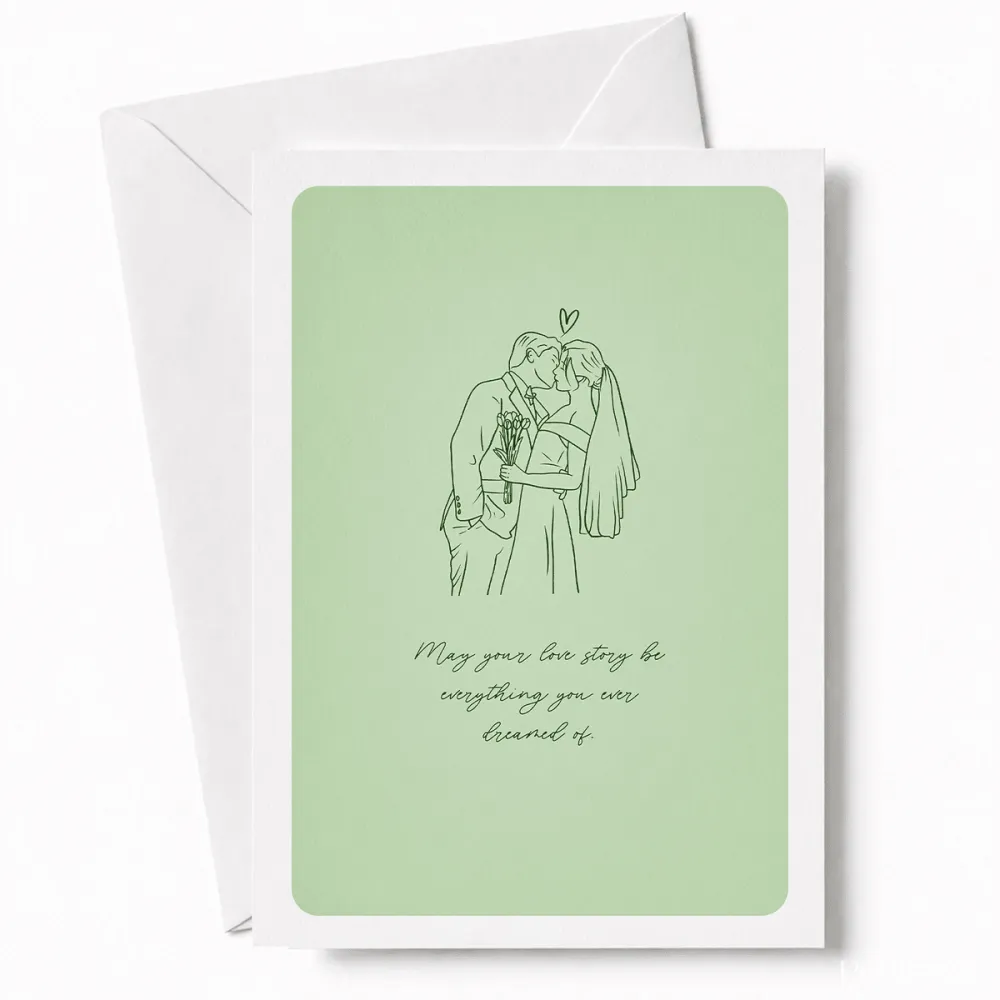 May Your Love Story | Romantic Wedding Day Card - love story, wedding card, wedding day, romantic wedding, romantic
