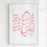 Handmade - Print - Mirror Mirror Fairest of Them All Cat Wall Print | Ireland