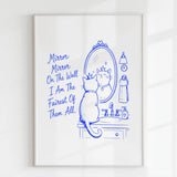 Handmade - Print - Mirror Mirror Fairest of Them All Cat Wall Print | Ireland