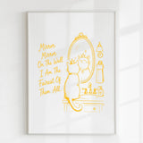 Handmade - Print - Mirror Mirror Fairest of Them All Cat Wall Print | Ireland