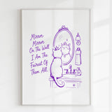 Handmade - Print - Mirror Mirror Fairest of Them All Cat Wall Print | Ireland
