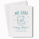 Handmade - Greeting Card - Irish My Love Wedding Card – Mo Ghrá Ring Box | Ireland