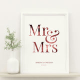 Personalised Mr & Mrs Wedding Print