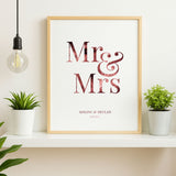 Personalised Mr & Mrs Wedding Print