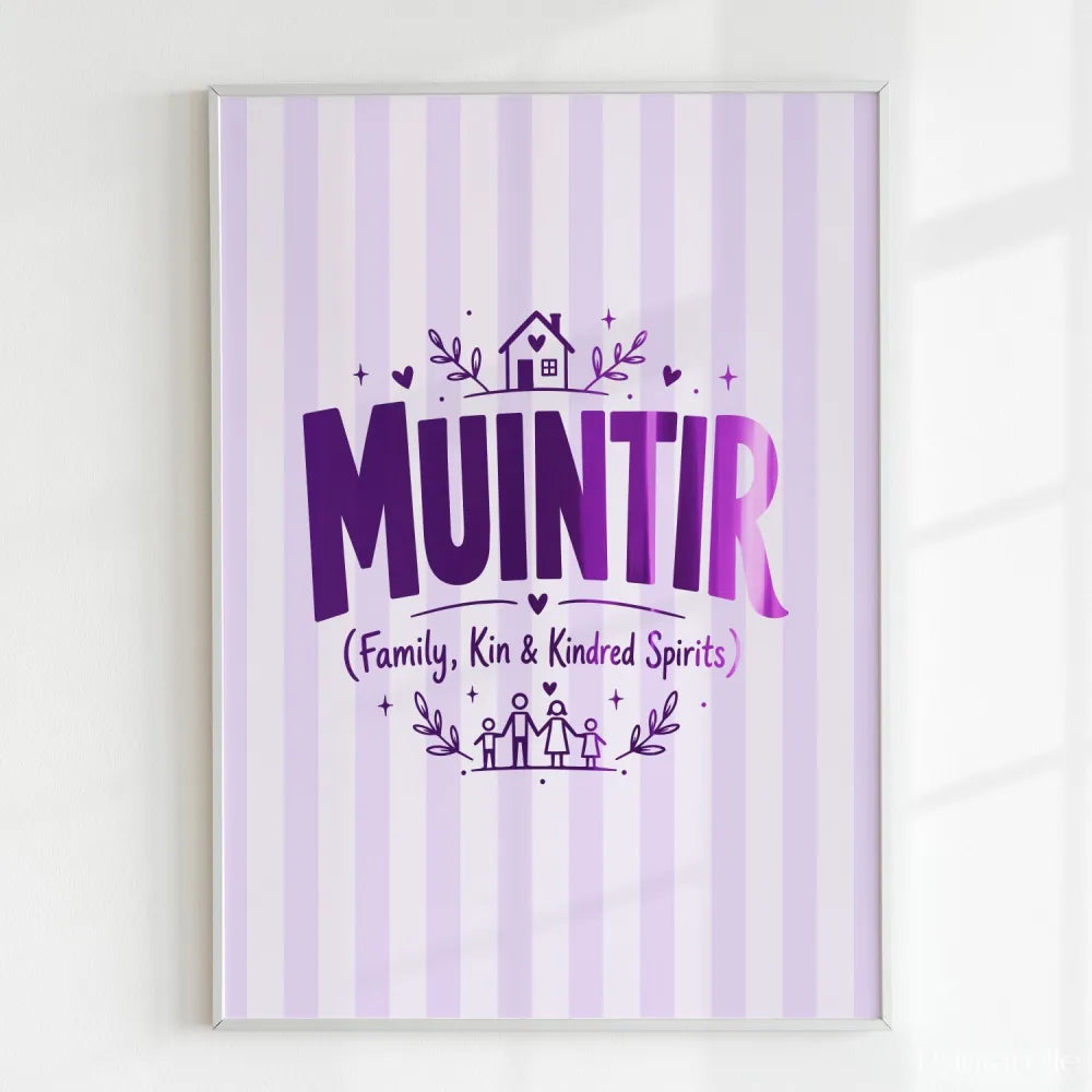 Handmade - Print - Muintir Irish Print – Family Kin and Kindred Spirits | Ireland