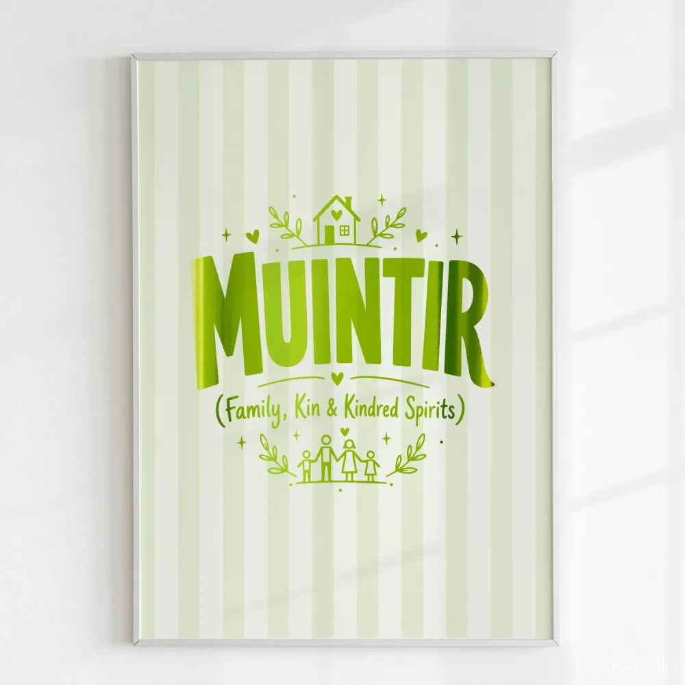 Handmade - Print - Muintir Irish Print – Family Kin and Kindred Spirits | Ireland