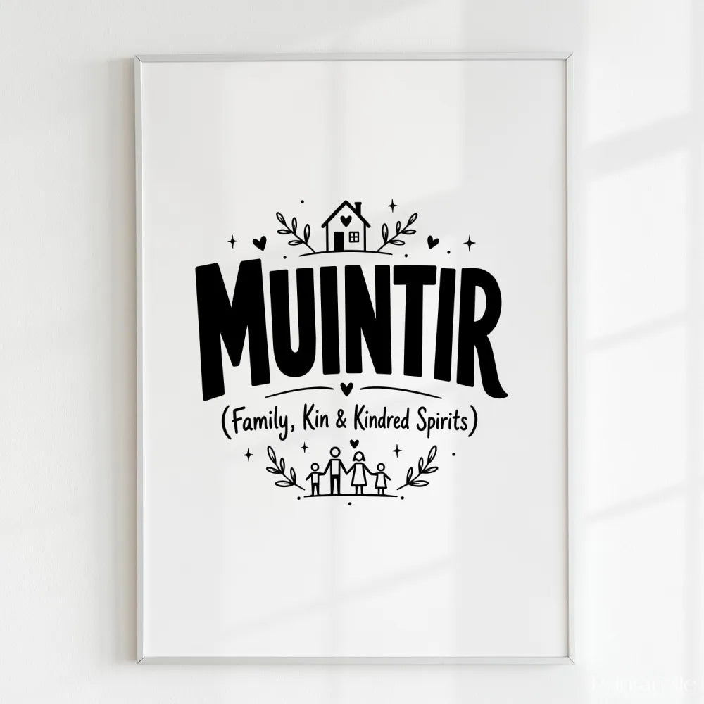 Handmade - Print - Muintir Irish Print – Family Kin and Kindred Spirits | Ireland