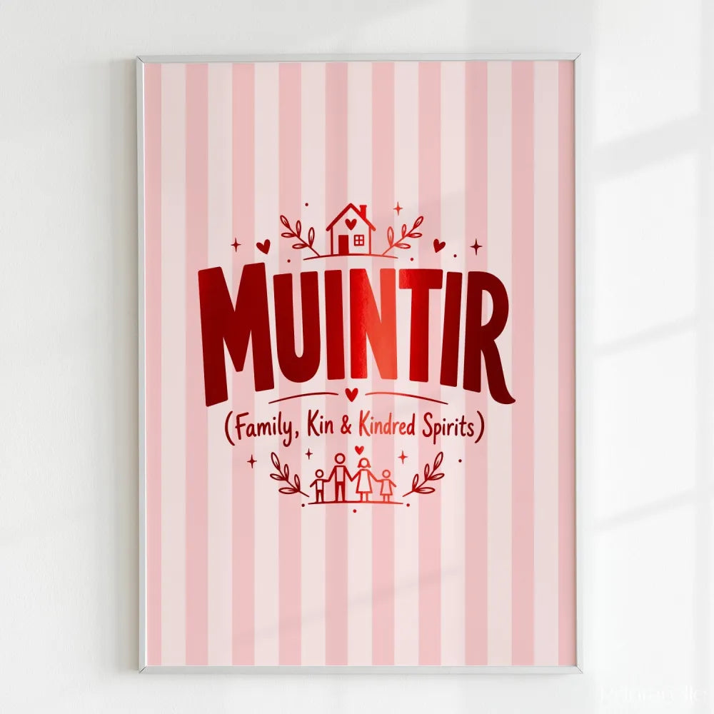 Handmade - Print - Muintir Irish Print – Family Kin and Kindred Spirits | Ireland