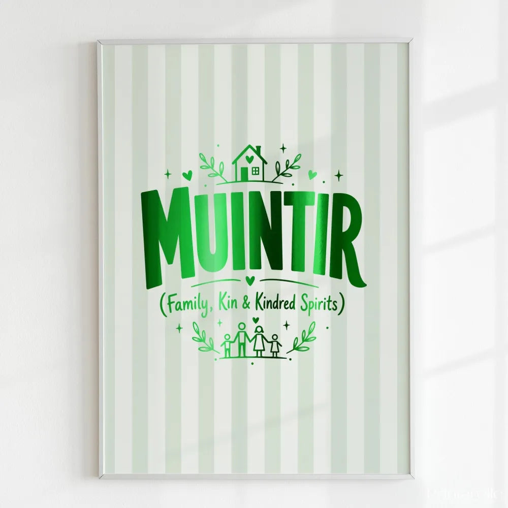 Handmade - Print - Muintir Irish Print – Family Kin and Kindred Spirits | Ireland
