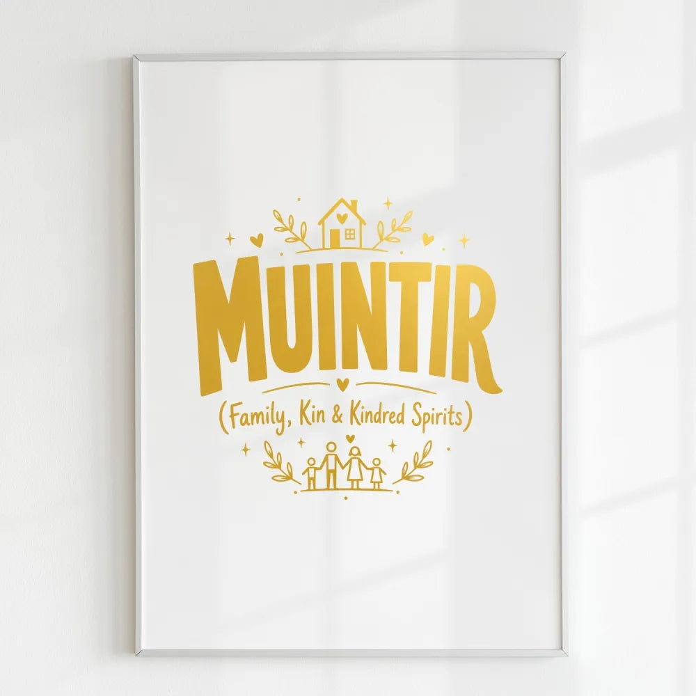 Handmade - Print - Muintir Irish Print – Family Kin and Kindred Spirits | Ireland