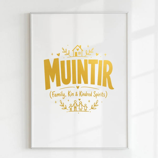 Handmade - Print - Muintir Irish Print – Family Kin and Kindred Spirits | Ireland