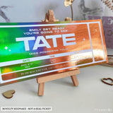 Music Artist Ticket – Custom Concert Gift - foil concert ticket, metallic foil, custom foil, personalized foil tickets,