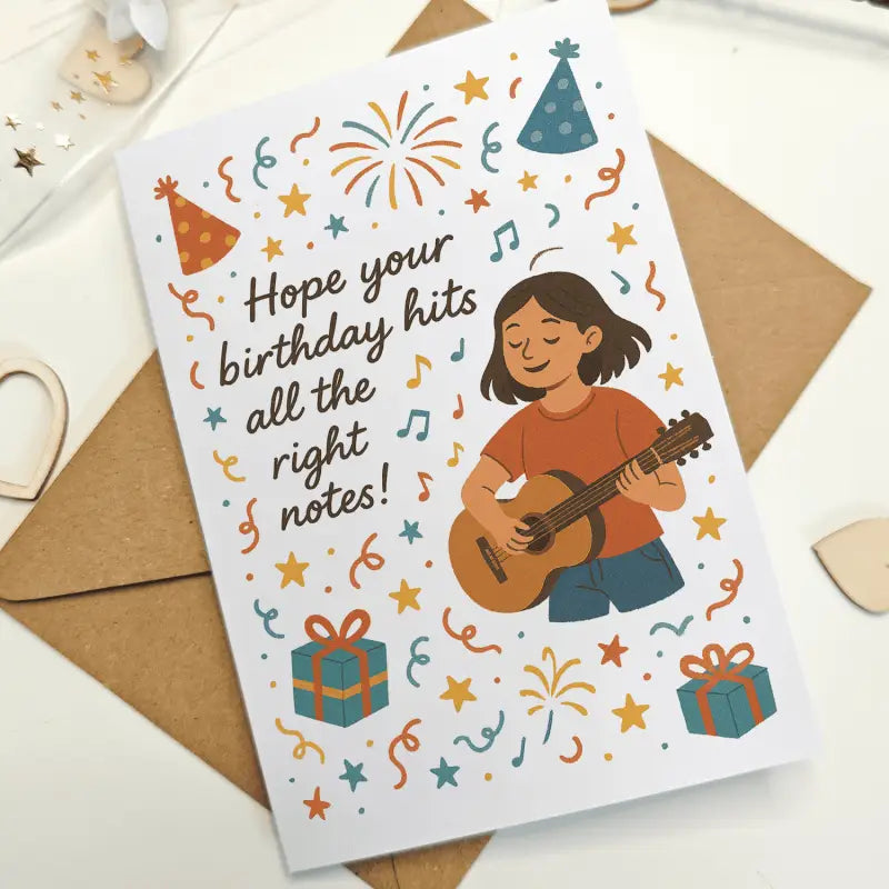 Musician Birthday Card | Cute Illustrated Card - Greeting Card