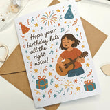 Musician Birthday Card | Cute Illustrated Card - Greeting Card