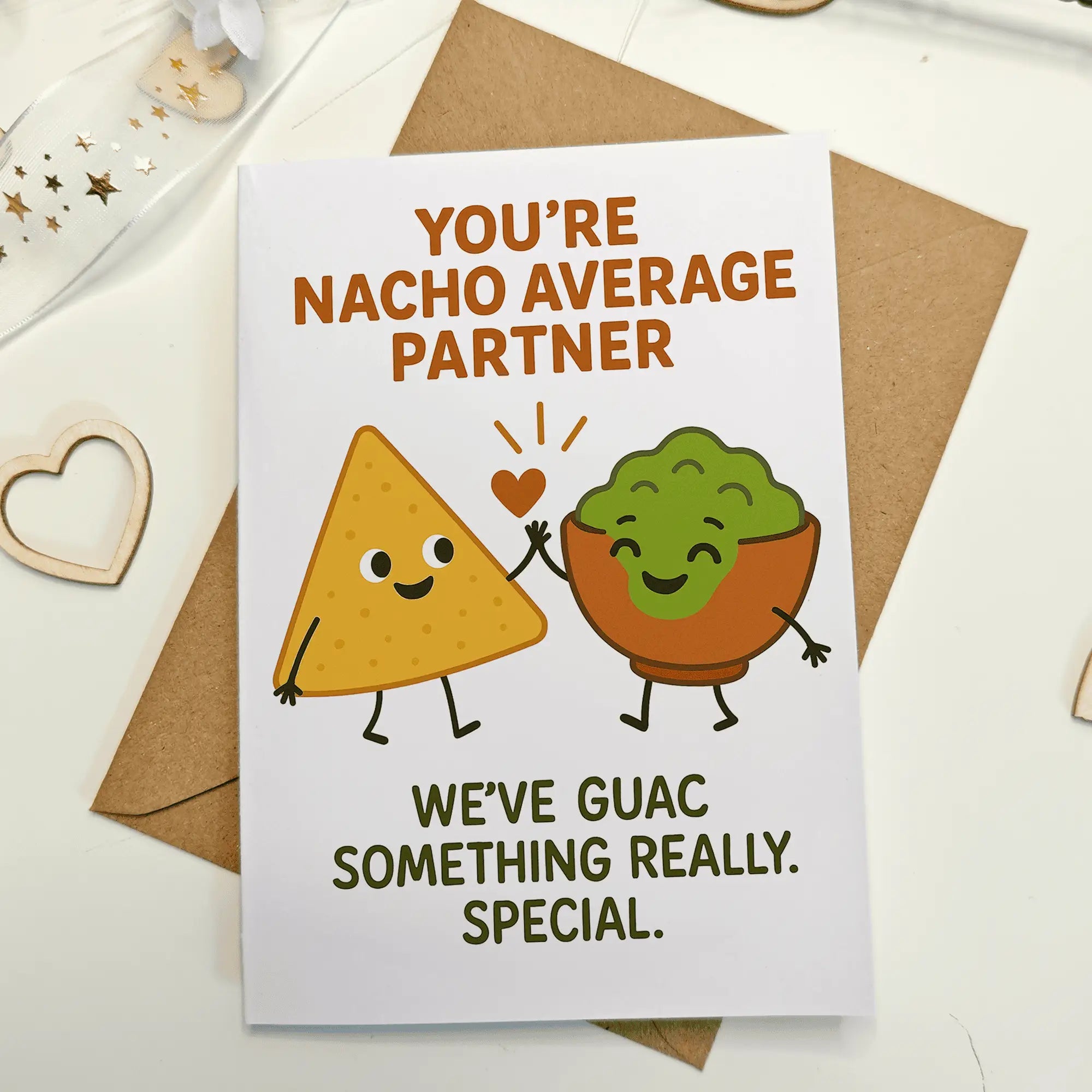 Nacho Average Partner - Funny Relationship Anniversary Card - Greeting Card