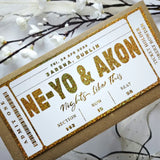 Ne-Yo & Akon Foil Ticket | Personalised Concert Keepsake - Rose Gold / Variation 1 Foil Ticket - Printarelle