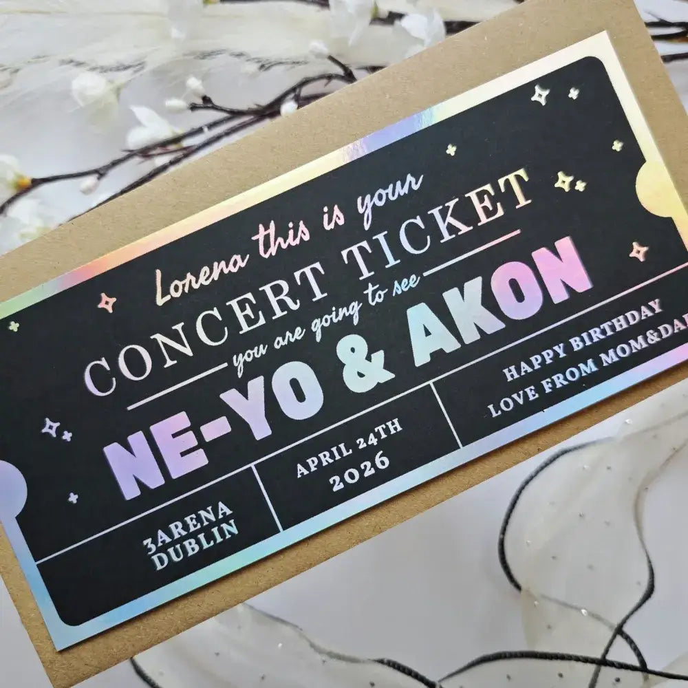 Ne-Yo & Akon Foil Concert Ticket