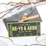 Ne-Yo & Akon Foil Ticket | Personalised Concert Reveal - Rose Gold / Variation 1 Foil Ticket - Printarelle