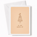 On Your Wedding Day | Wedding Cake Card - wedding cake, wedding day, wedding cake card, cake card, three-tier wedding