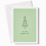 On Your Wedding Day | Wedding Cake Card - wedding cake, wedding day, wedding cake card, cake card, three-tier wedding