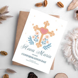Ornate Cross & Heart Personalised Confirmation Card for Girls - Greeting Card - Printarelle