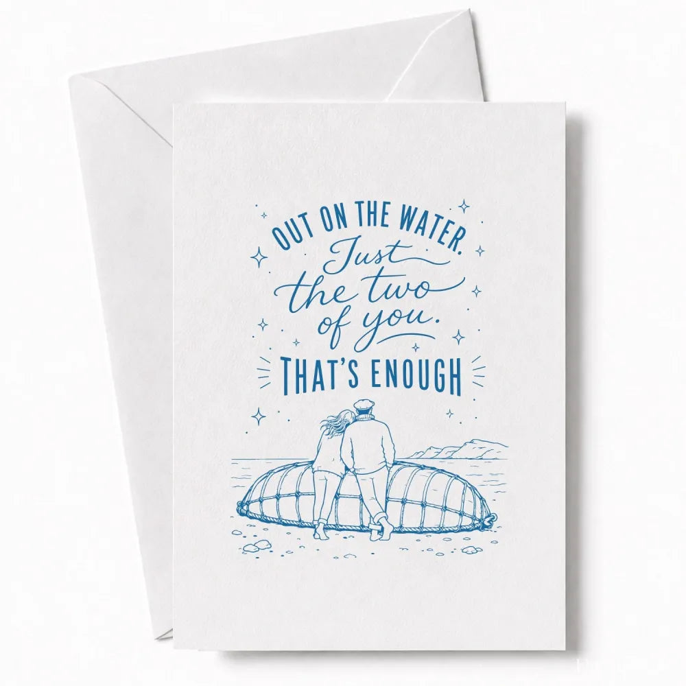 Handmade - Greeting Card - Coastal Wedding Card – Just the Two of You That’s Enough | Ireland