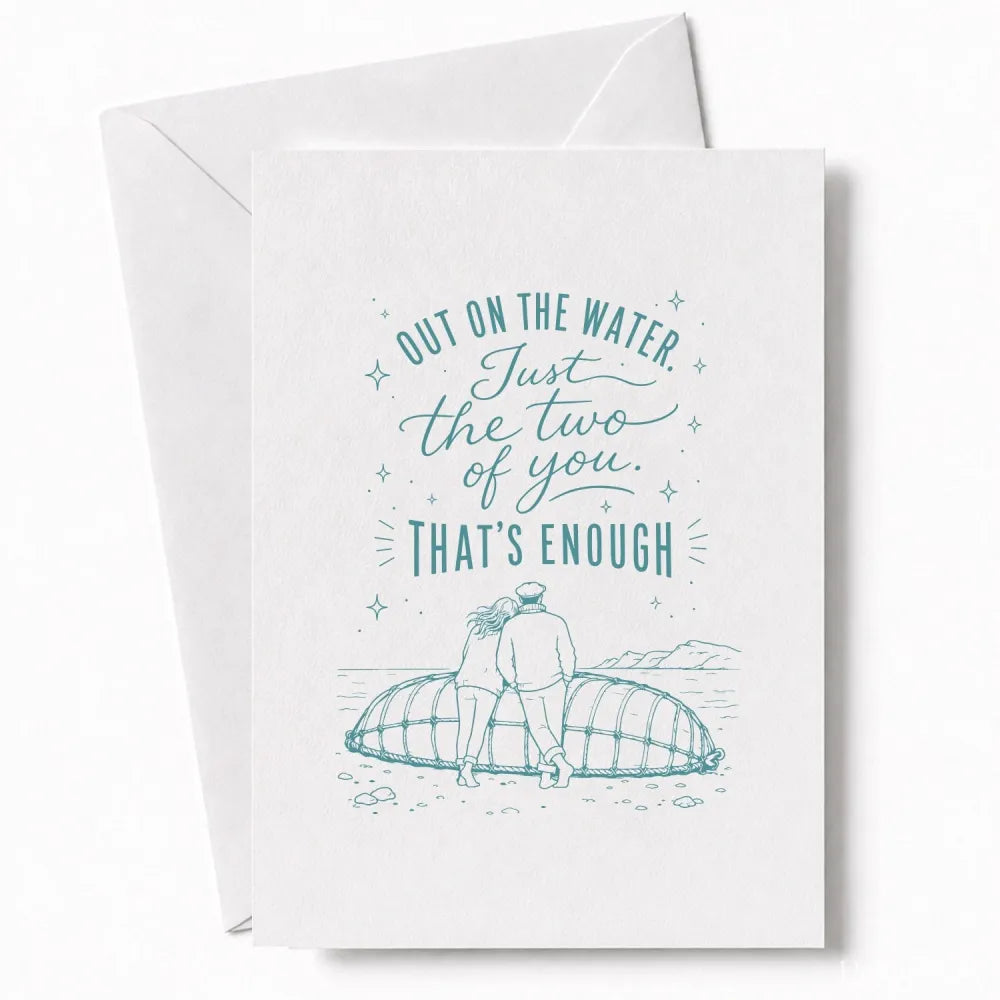Handmade - Greeting Card - Coastal Wedding Card – Just the Two of You That’s Enough | Ireland