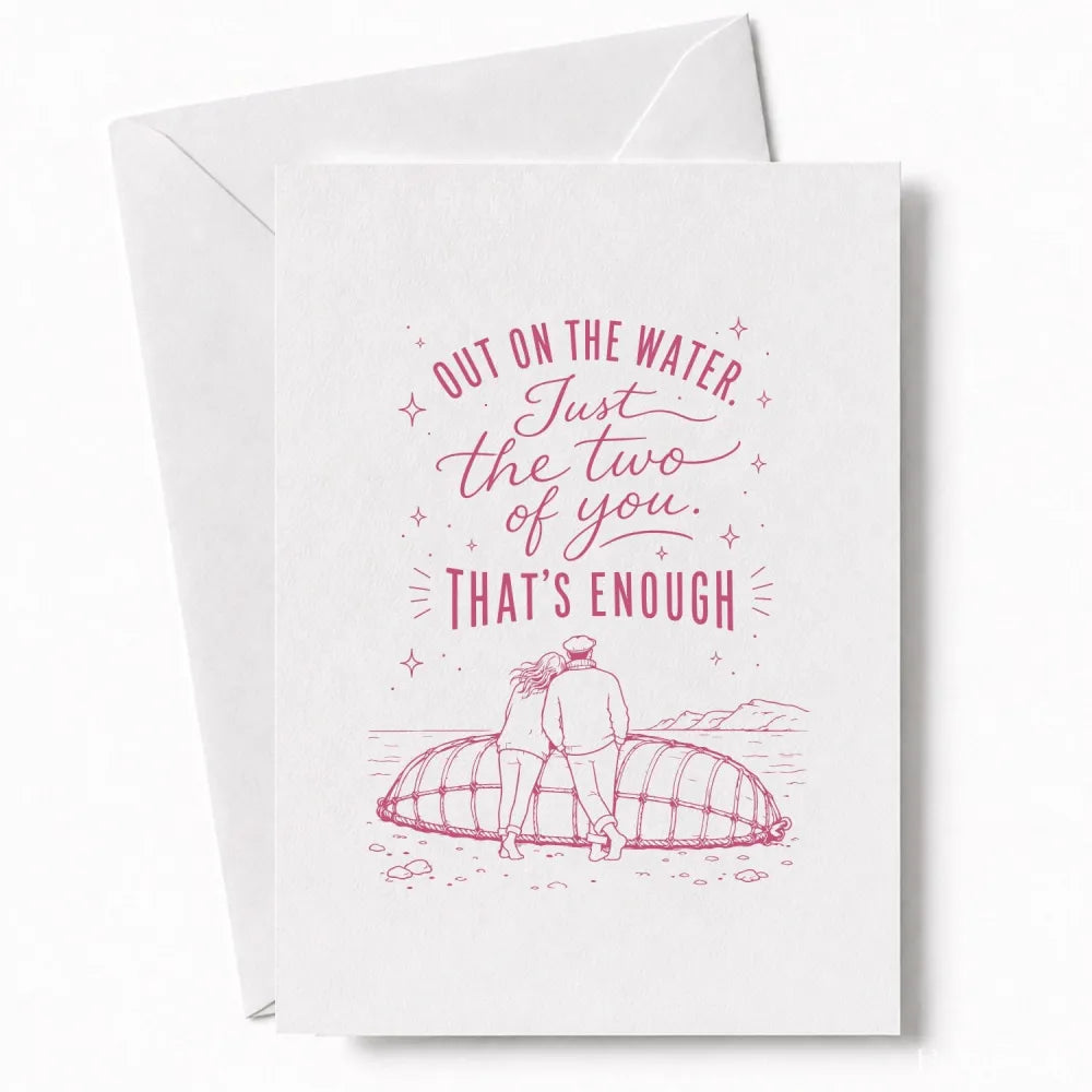 Handmade - Greeting Card - Coastal Wedding Card – Just the Two of You That’s Enough | Ireland