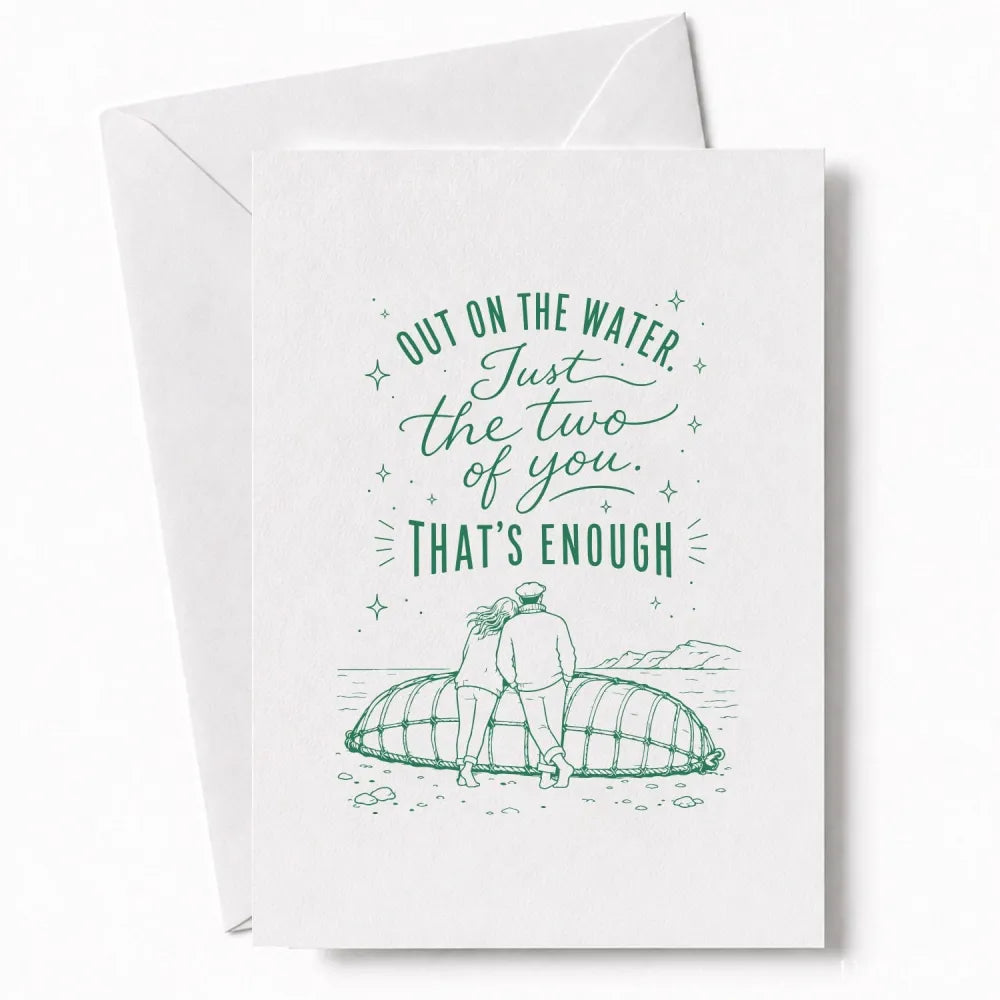 Handmade - Greeting Card - Coastal Wedding Card – Just the Two of You That’s Enough | Ireland