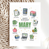 Personalised Accountant Birthday Card - birthday card, personalised accountant birthday, accountant birthday card,