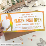 Personalised Amgen Irish Open Golf Ticket | Birthday Gift for Dad - irish open, experience gifts, amgen irish open,