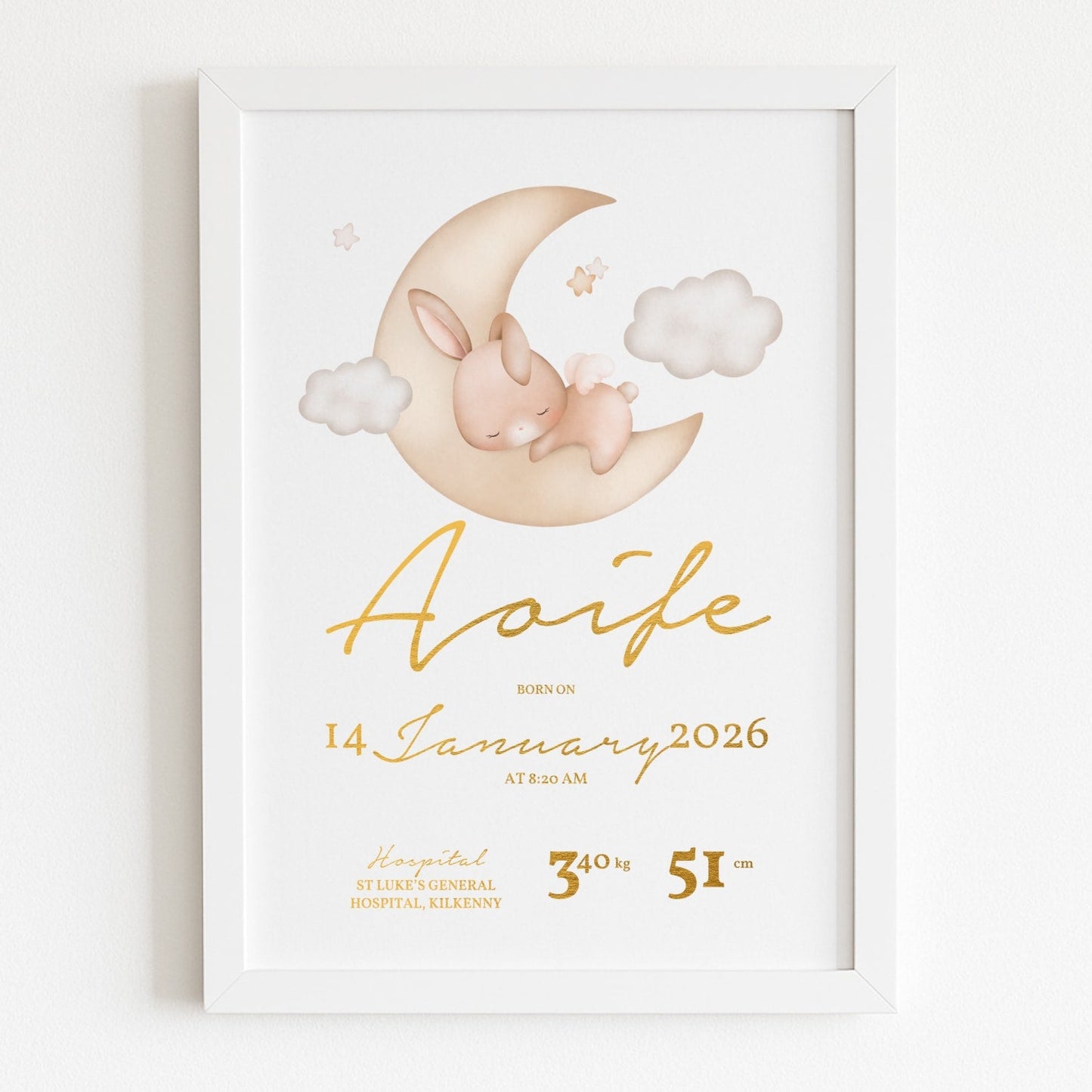 Personalised Baby Name Nursery Wall Print - Prints - Printarelle