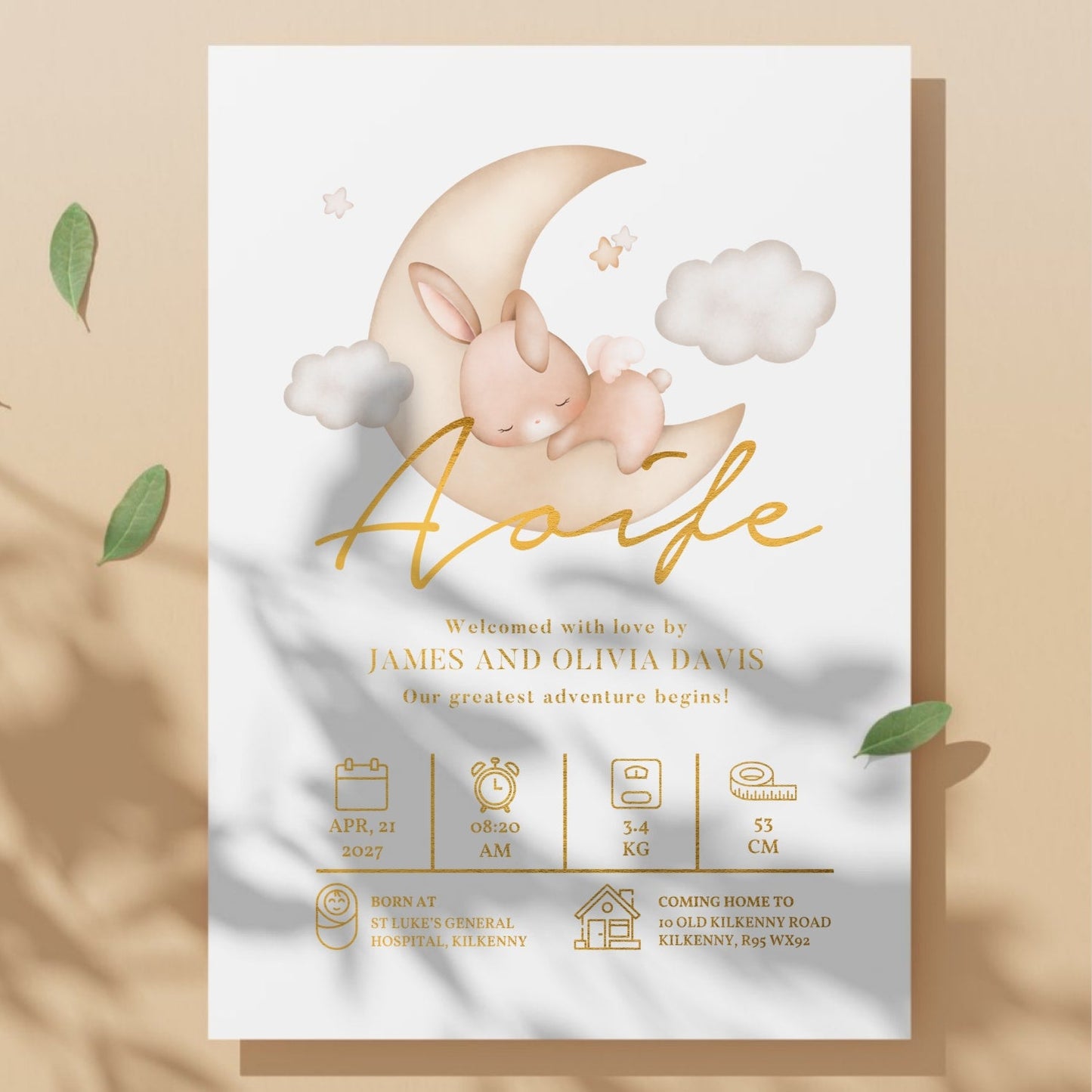 Personalised Baby Name Print Nursery Wall Art - Prints - Printarelle